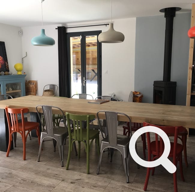 Accès extérieur par cuisine/salle à manger pour aller dans le poolhouse - Location saisonnière - Calama Selva - Vitrac proche Sarlat - Dordogne